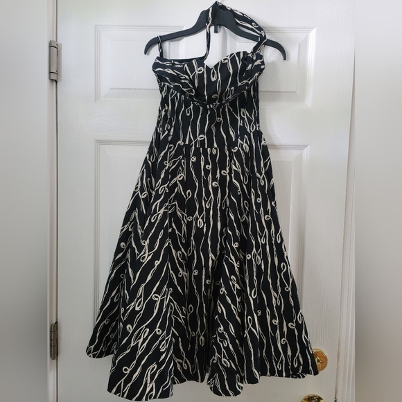 Anthro Girls from Savoy Cerys Halter Midi Dress Size 2 - Picture 1 of 15
